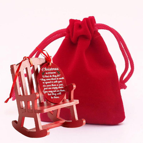BowLift | Christmas Wooden Craft Small Rocking Chair Ornament
