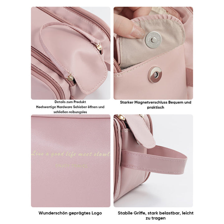 Portable cosmetics bag with large capacity | Bowlift