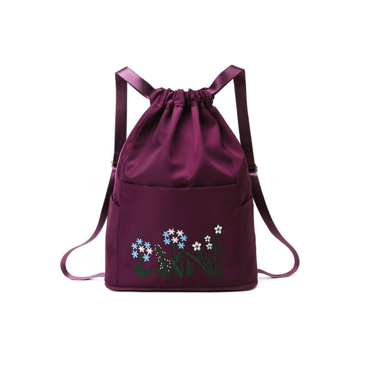 Multifunctional travel backpack with drawstring and embroidery | Bowlift