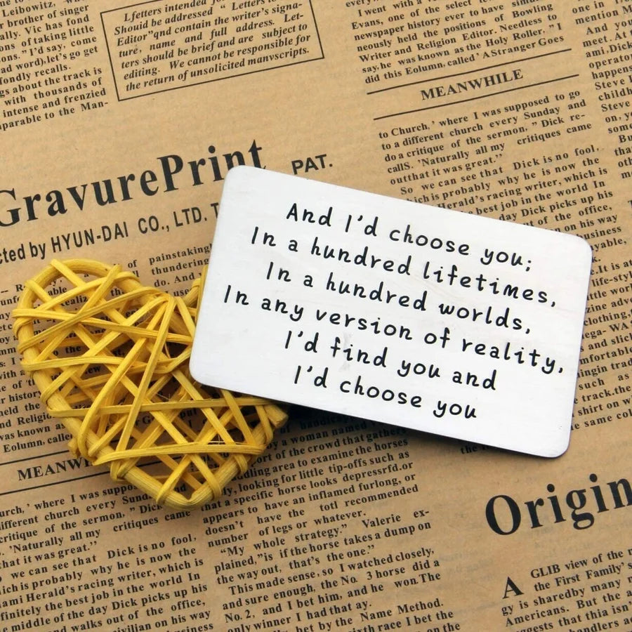 BowLift | Anniversary gifts for couples, long-distance use wallet card for him