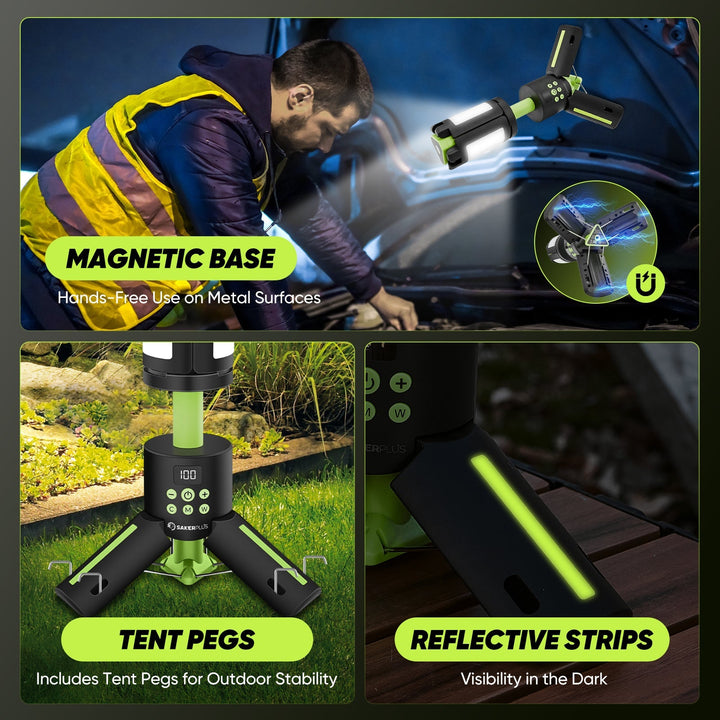 BowLift | SakerPlus Telescopic Camping Lights with Stand