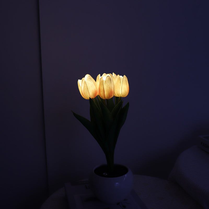 BowLift | LED Tulip Nightstand Lamp Flower Table Lamp