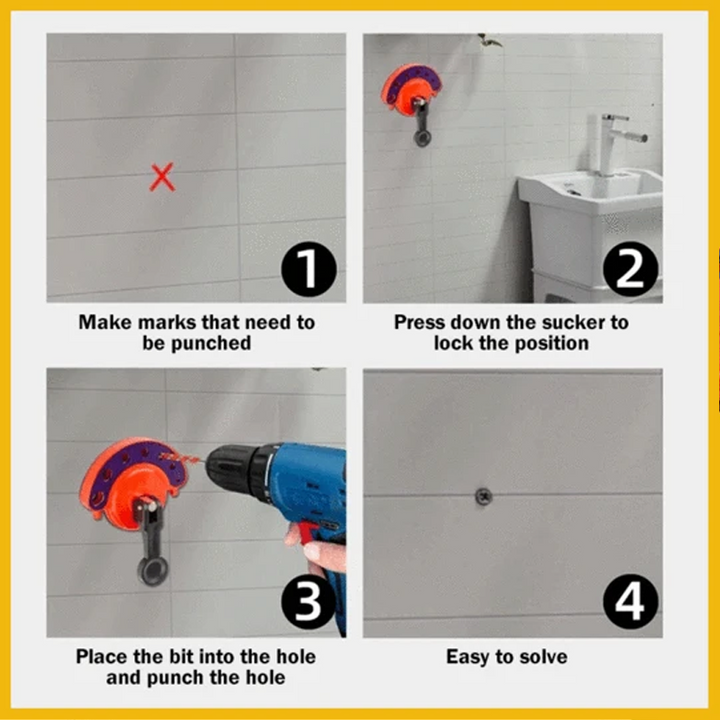 BowLift | Glass Tile Hole Opener Drill Positioner