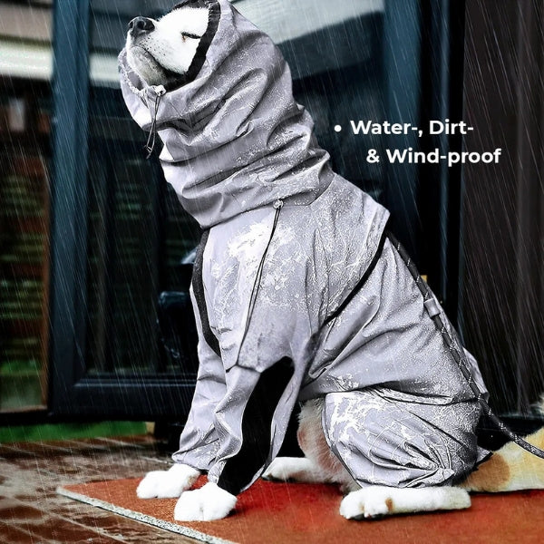 BowLift | Waterproof Dog Coat with Legs – Reflective Dog Rain Jacket for Small & Large Breeds | Best Rain Coat for Dogs UK