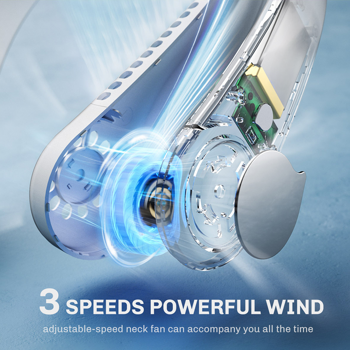 Portable Neck Fan, Bladeless Neck Fan Rechargeable | Bowlift