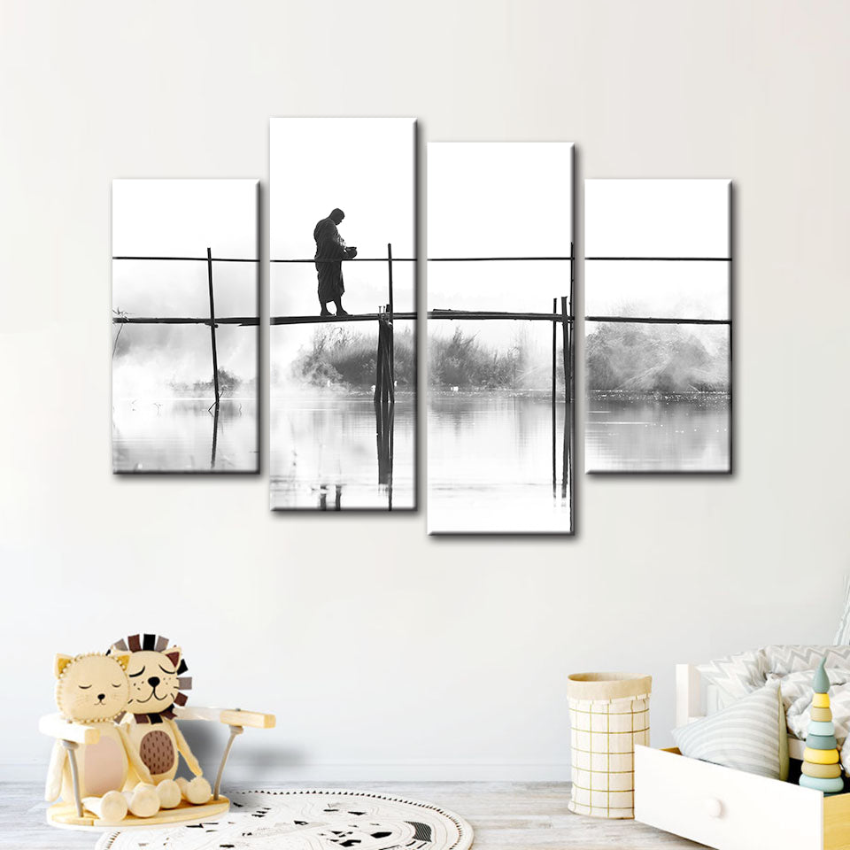 Bridge Walking 4 Piece - Canvas Wall Art Painting | Bowlift