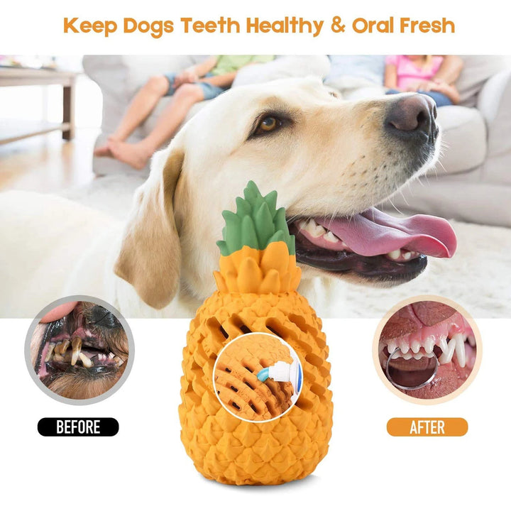 Indestructible Pineapple Chew Toy for Dogs Bowlift