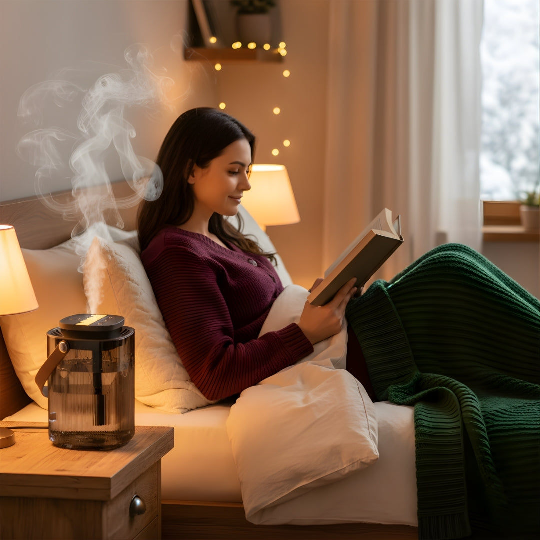 Essential Oil Aroma – Quiet 3 L Tank – Relieves Dry Air, Soothes Skin & Improves Sleep Quality Bowlift