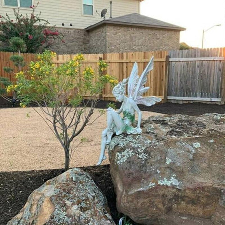 BowLift | Sitting Fairy Garden Statue