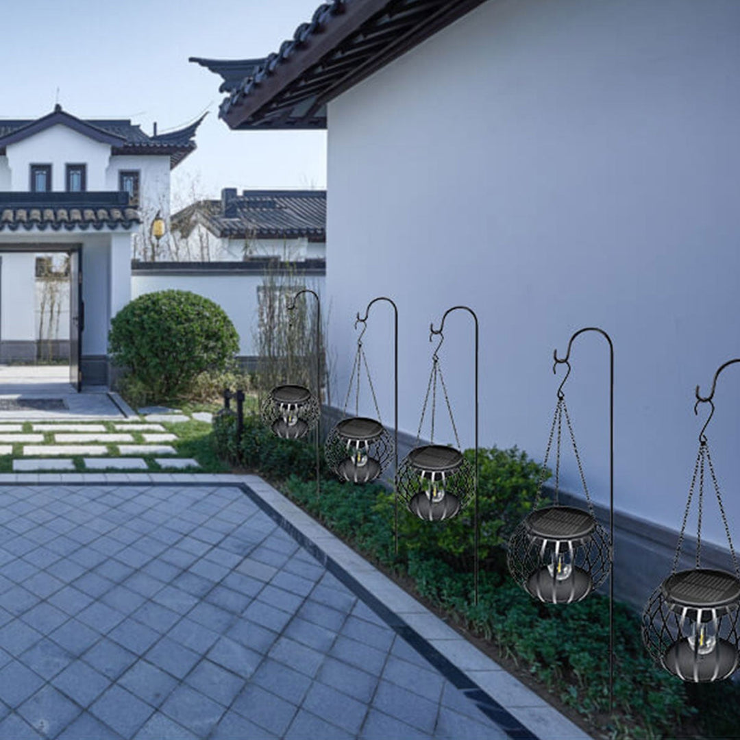 Solar Pumpkin Lantern Design LED Outdoor Hanging Decorative Light | Bowlift