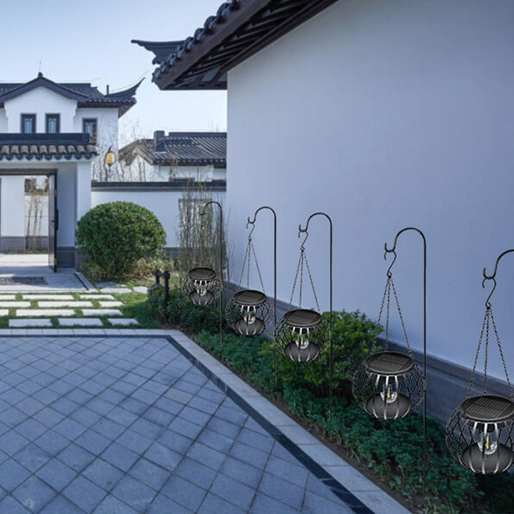 Solar Pumpkin Lantern Design LED Outdoor Hanging Decorative Light | Bowlift