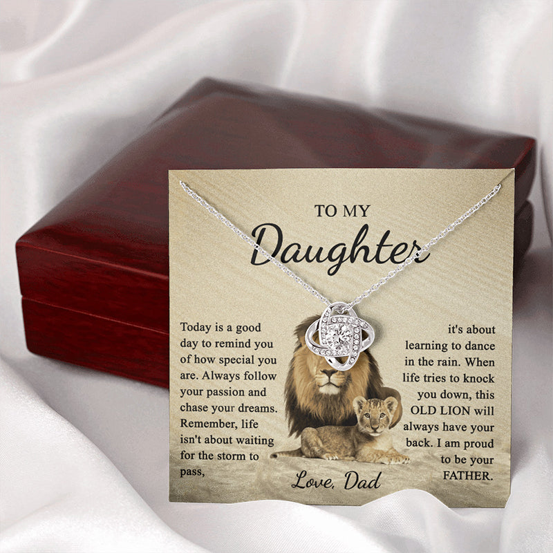 BowLift | To my daughter dear knot necklace