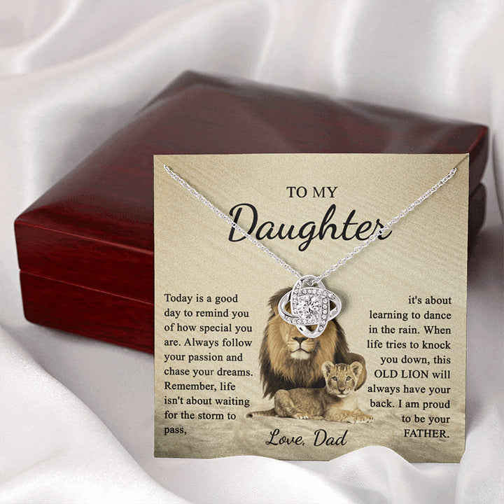 BowLift | To my daughter dear knot necklace