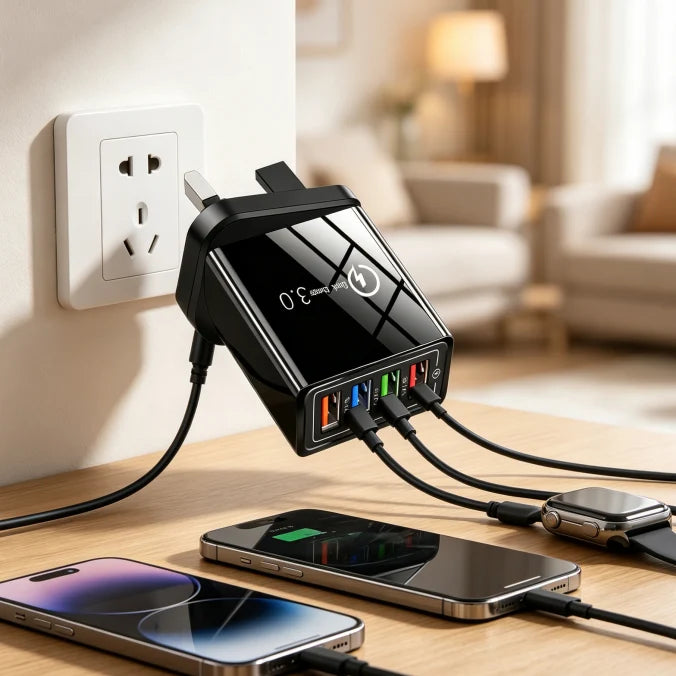 4-Port Quick Charge 3.0 Charger with AI Performance Boost