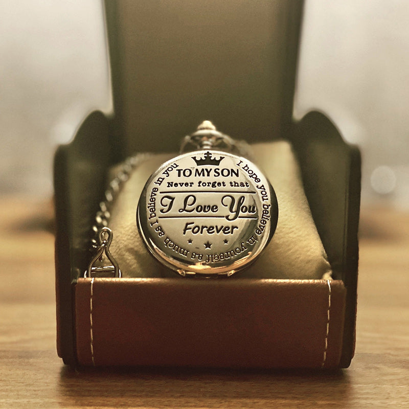 BowLift | To My Son Quartz Pocket Chain Watch