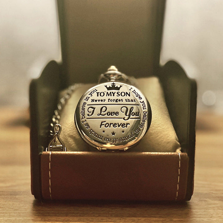 BowLift | To My Son Quartz Pocket Chain Watch