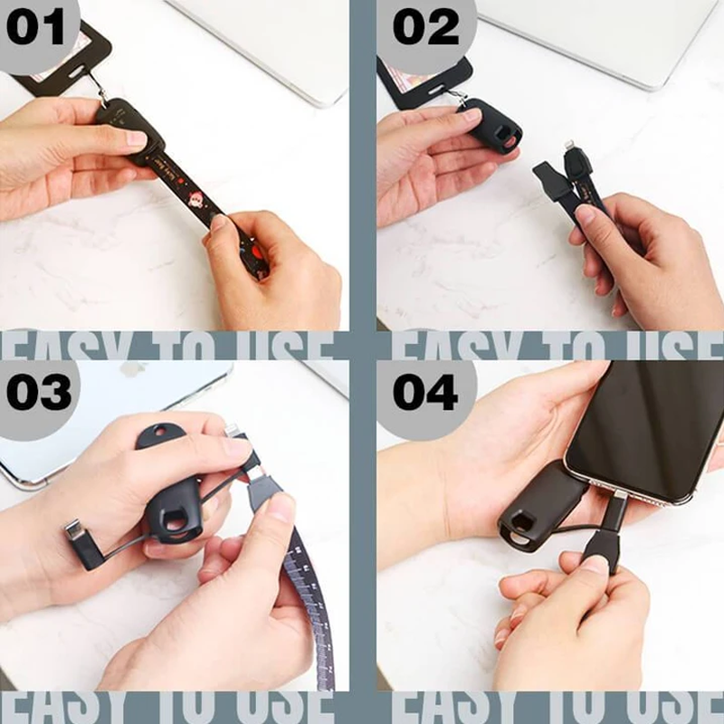 BowLift | 3-in-1 multifunctional data cable lanyard