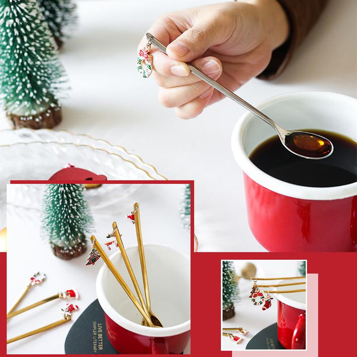 BowLift | Christmas Decorations for Home - Christmas Metal Spoon Gift Set
