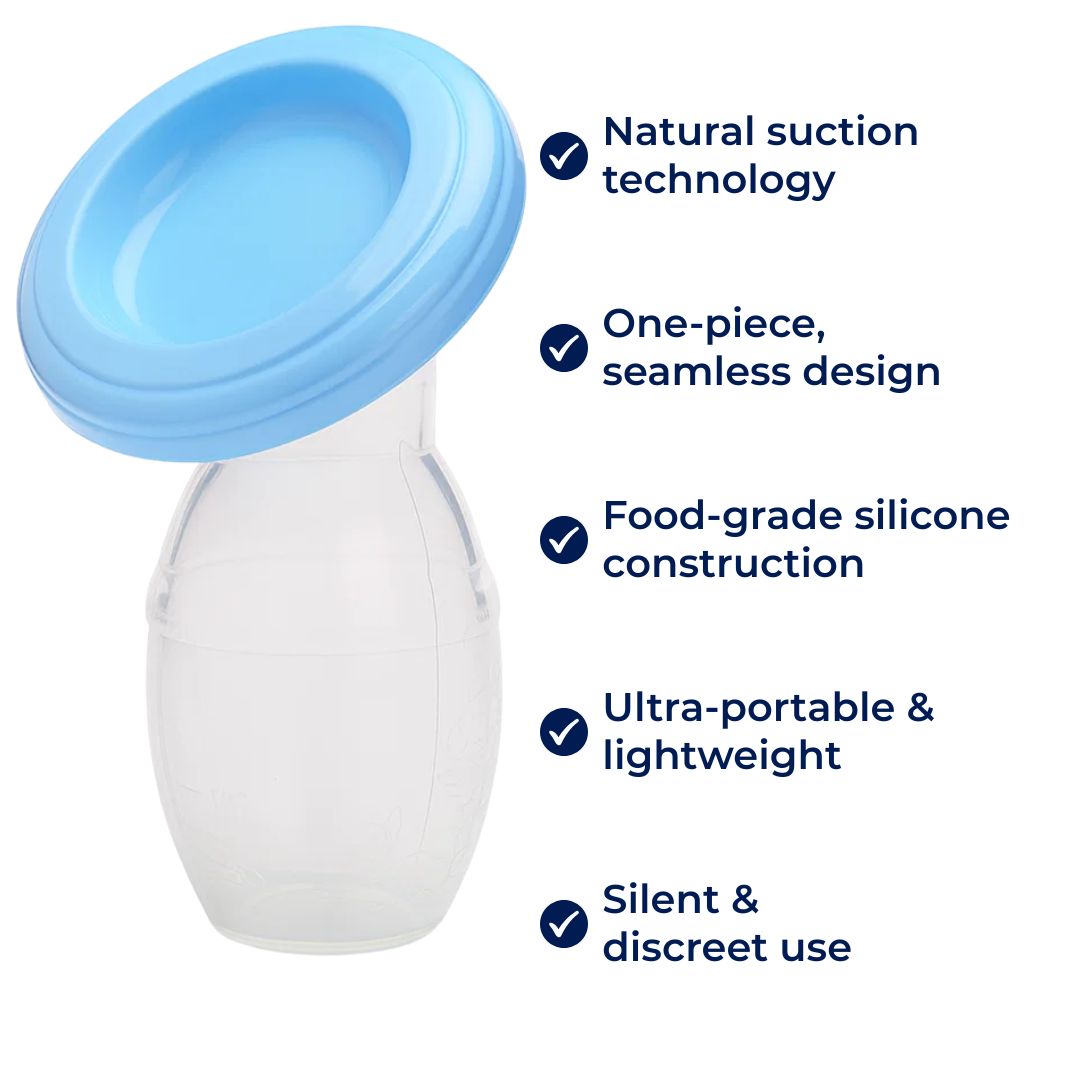 Silkie | Silicone Manual Breast Pump – Natural Suction – One‑Piece Design – Portable Comfort for Mums Bowlift