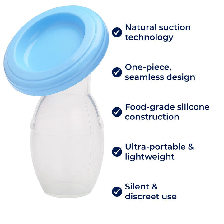 Silkie | Silicone Manual Breast Pump – Natural Suction – One‑Piece Design – Portable Comfort for Mums Bowlift