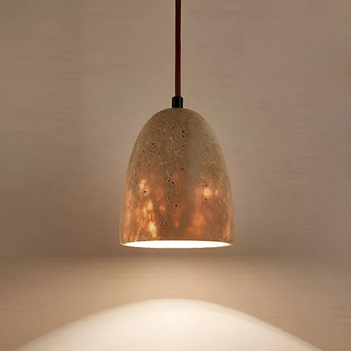 BowLift | Retro Travertine Pendant Lamp