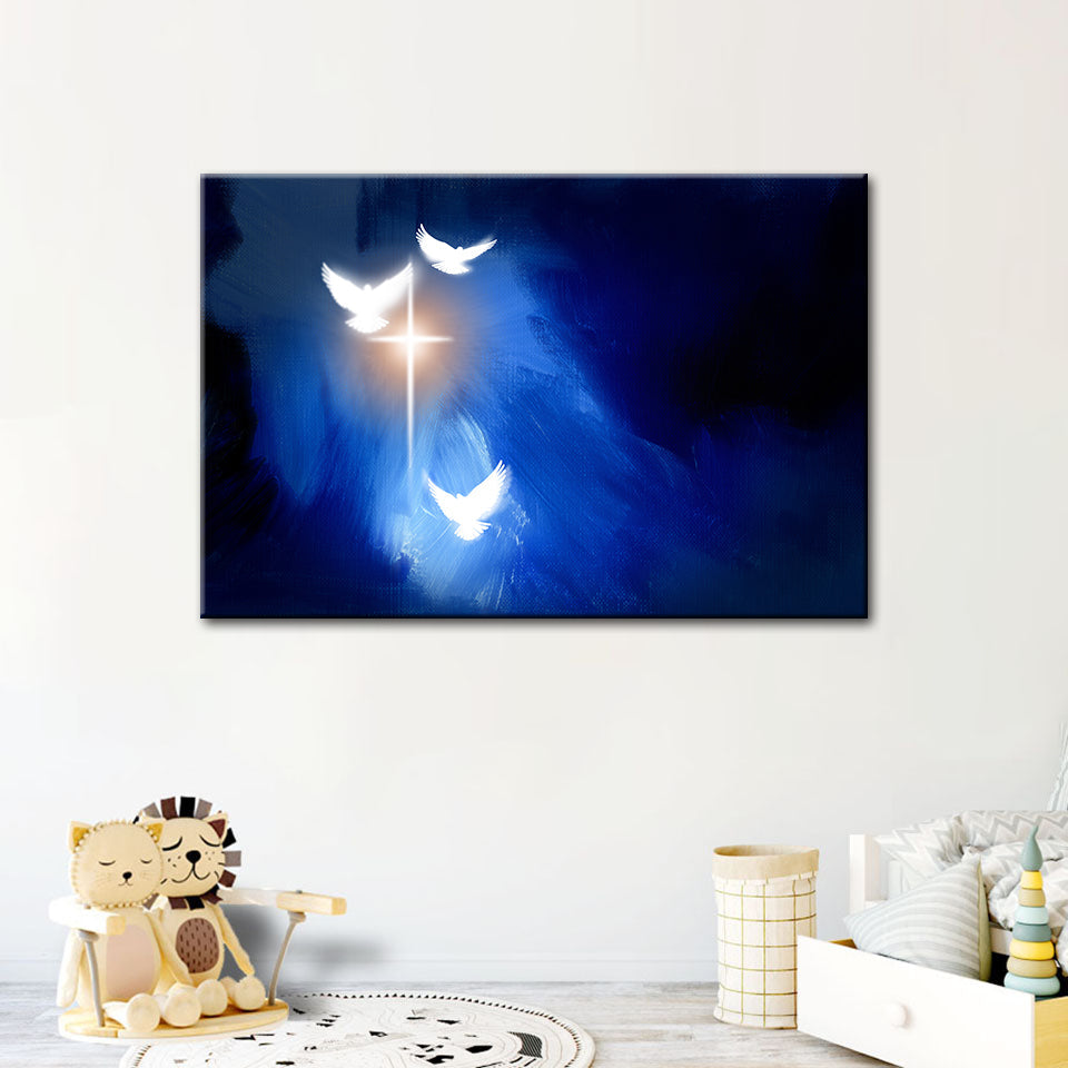 Shining Doves - Canvas Wall Art Painting | Bowlift
