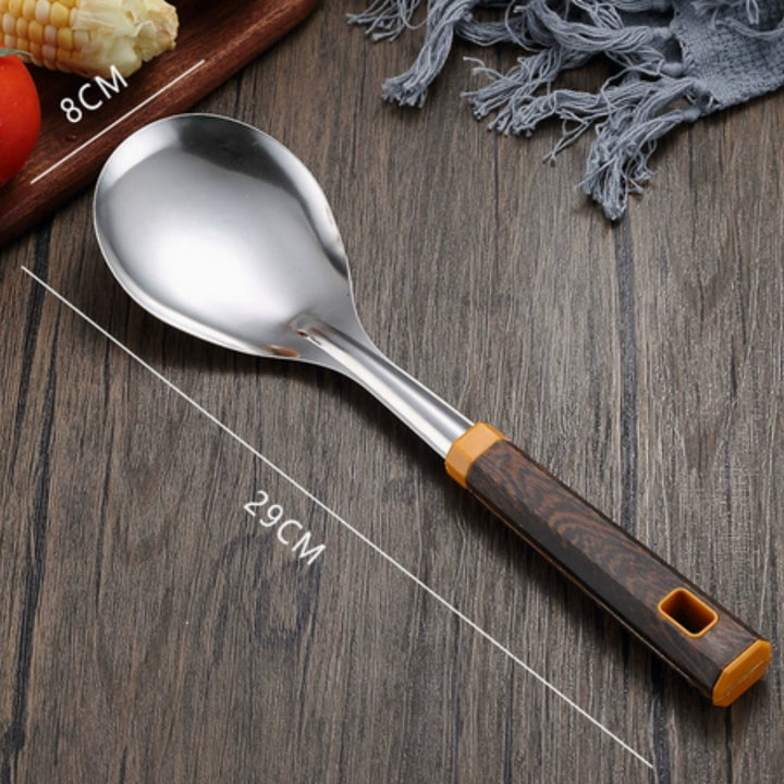 BowLift | Wood Grain Stainless Steel Utensils | 6pcs Set