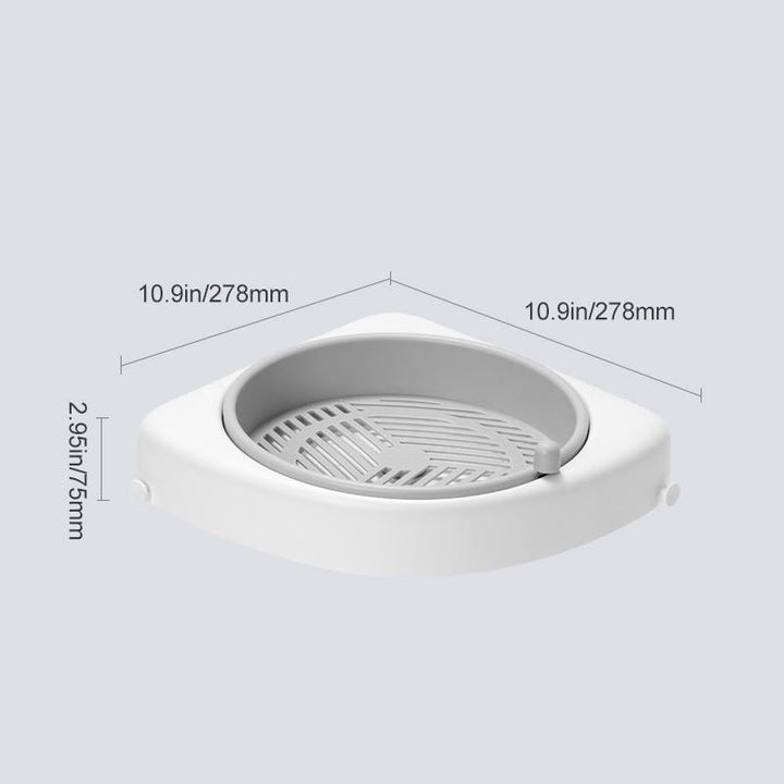 BowLift | Bathroom Corner Rotating Shelf