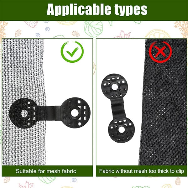 Shade Cloth Plastic Clips, Sunshade Netting Clips For Greenhouse Outdoor Garden | Bowlift