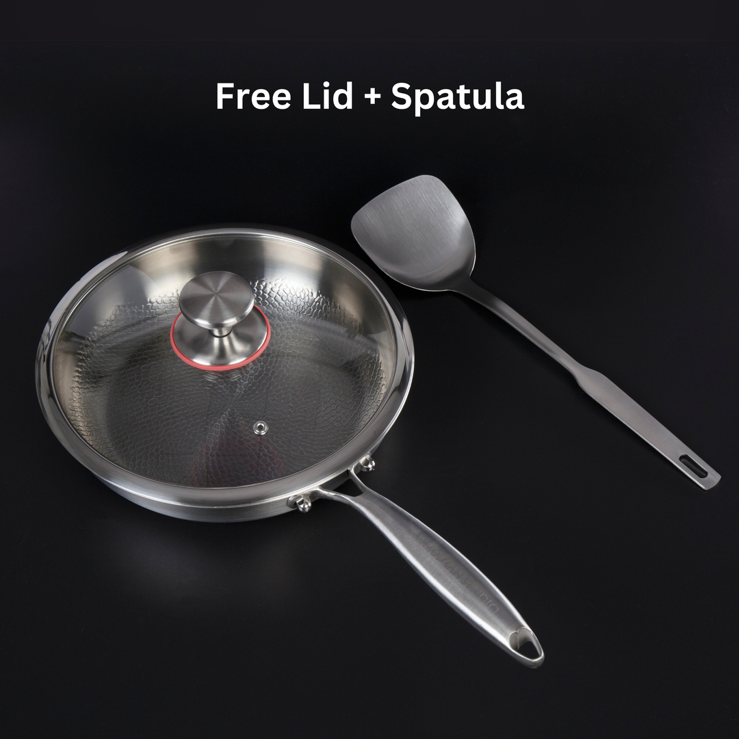 BowLift | Titanium Frying Pan | Non-Toxic, Naturally Non-Stick & Ideal for Healthy Cooking