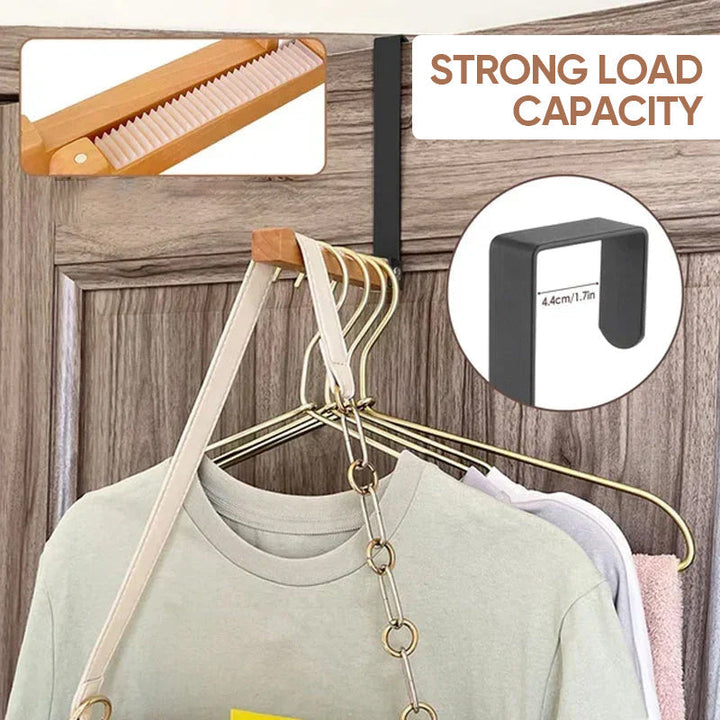 Foldable Wood Over The Door Hooks | Bowlift