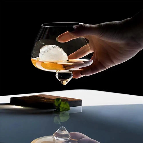 Belly Whiskey and Beer Glass - Rotating Tumbler for Cocktails, Wine and other Drinks Bowlift