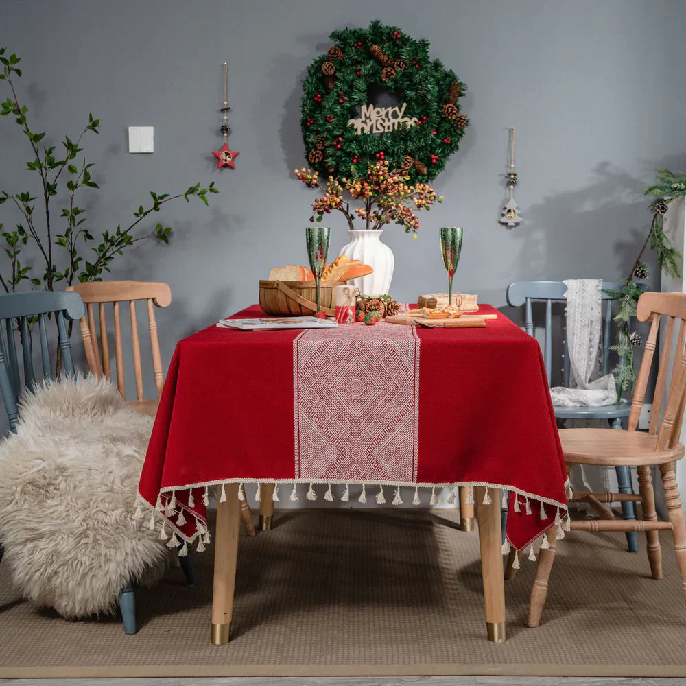 BowLift | Glisstra Geometric Tassel Tablecloth