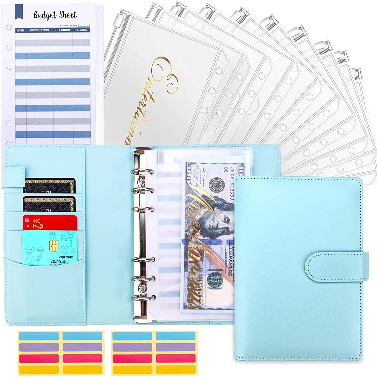 BowLift | Budget binder with cash envelope system and credit card slots