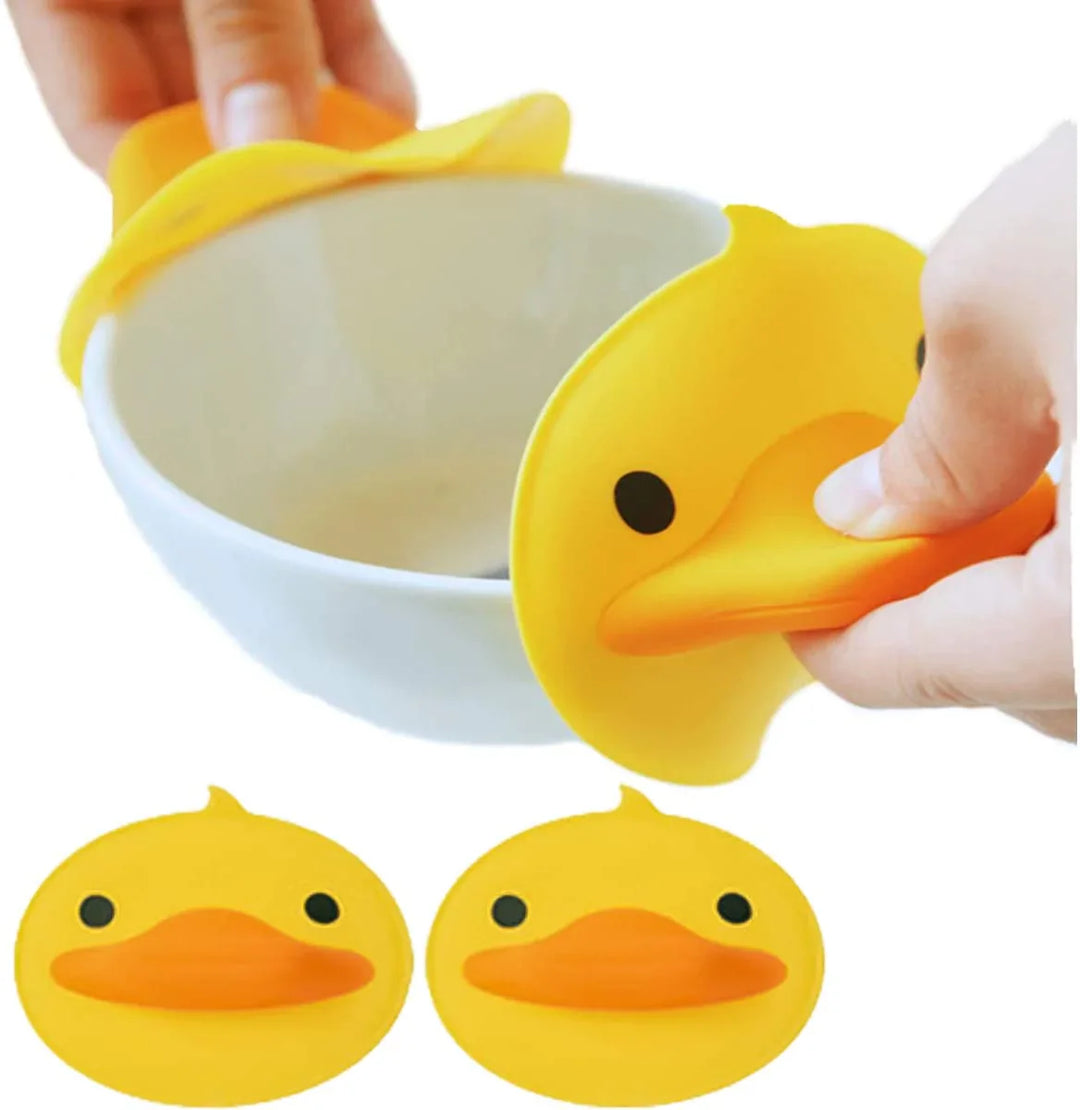 Silicone Mini Pot Holder Duck Shape Bowlift