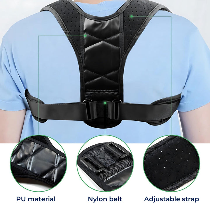 PerfectAlign Back Brace Posture Corrector Support - Adjustable | Ideal for Chronic Pain Recovery and Daily Comfort Bowlift