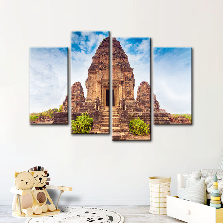 Ancient Temple 4 Piece - Canvas Wall Art Painting | Bowlift
