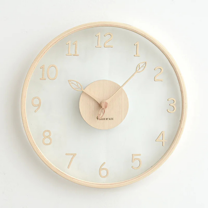 BowLift | Modern Wooden Clock with Glass Front Metron