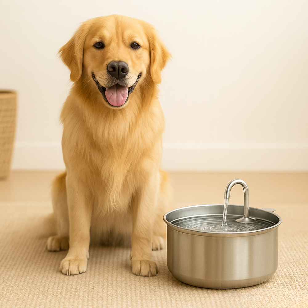 BowLift | Pet Water Fountain Stainless Steel Anti-Bacterial Pet Drinking Bowl