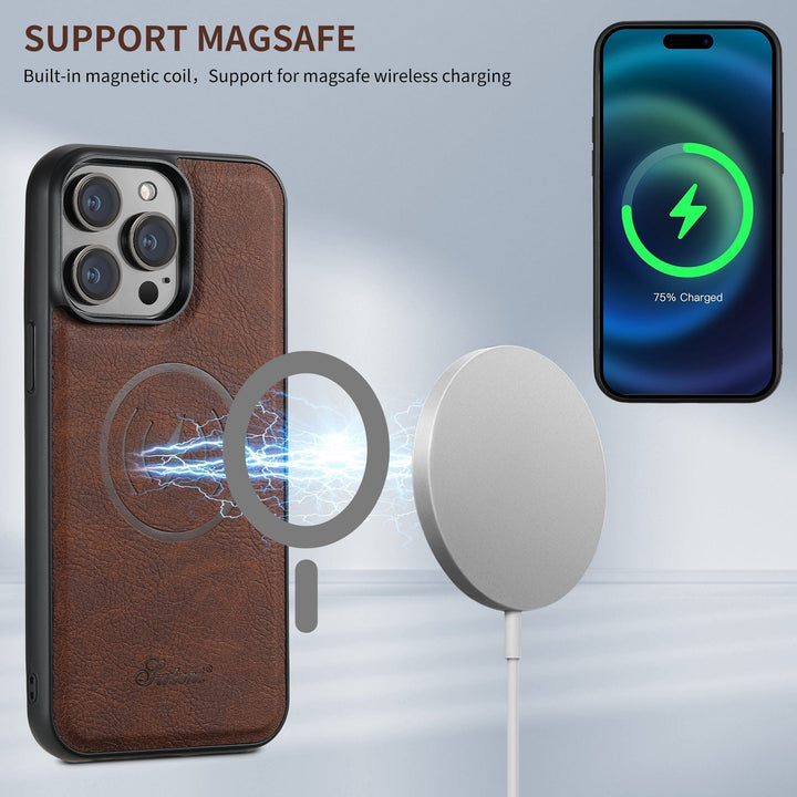 BowLift | Leather phone case with card holder and MagSafe compatibility