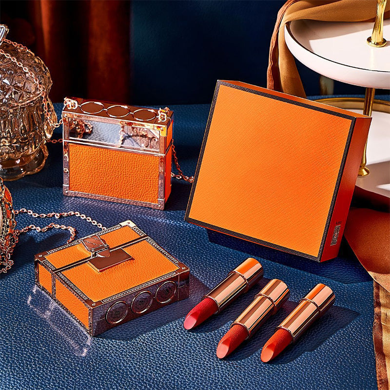 Lipstick Set Velvet Matte with Glamour Chain Handbag | Bowlift