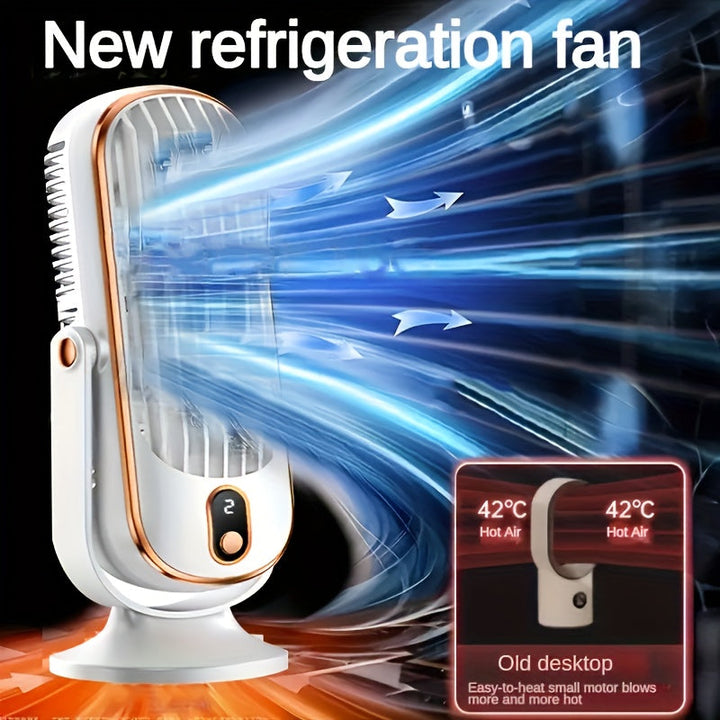 Portable Air Conditioner Fan - Large Battery, Dual Motor, 5-Speed Air Cooler with 720° Surround Air Blower - Ideal for Office, Camping, Outdoor RV, USB Fan - Great Gift for Thanksgiving, Halloween, Christmas | Bowlift