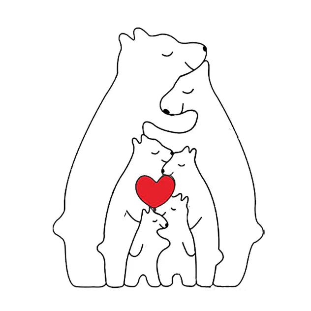 BowLift | CozyBears Wooden Family Puzzle