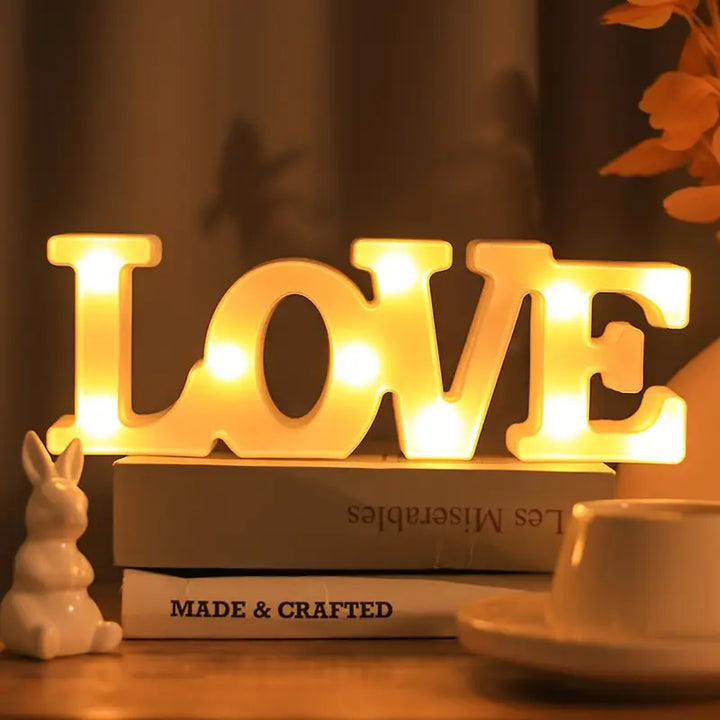 BowLift | LED letters, numbers, and symbols – luminous decoration with warm white light for parties and living spaces