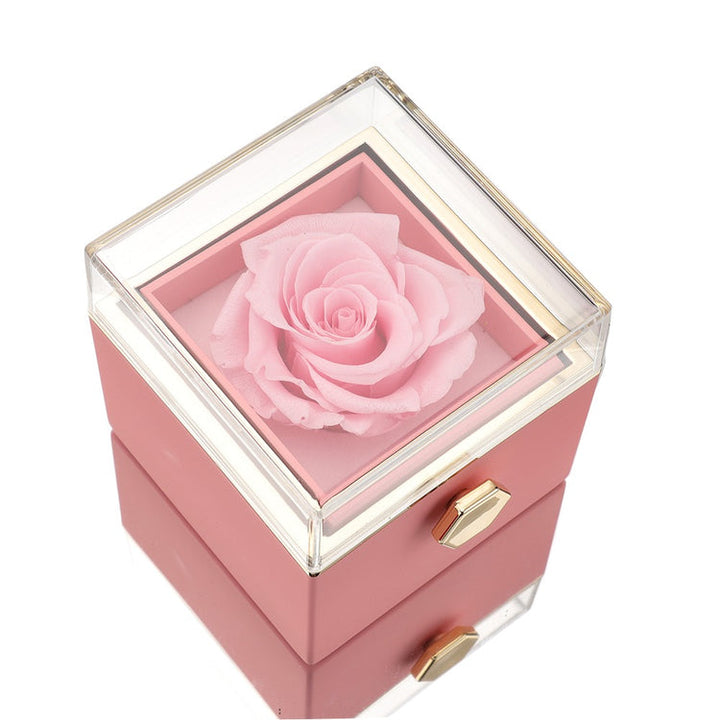 BowLift | [Ideal Gift] Eternal Rose Box - With engraved necklace & artificial rose