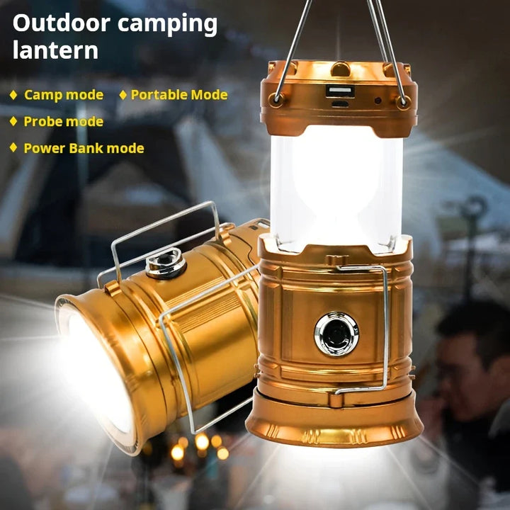 BowLift | Solar Camping Lamp with USB Charging – Portable LED Lantern for Outdoor Activities and Emergencies