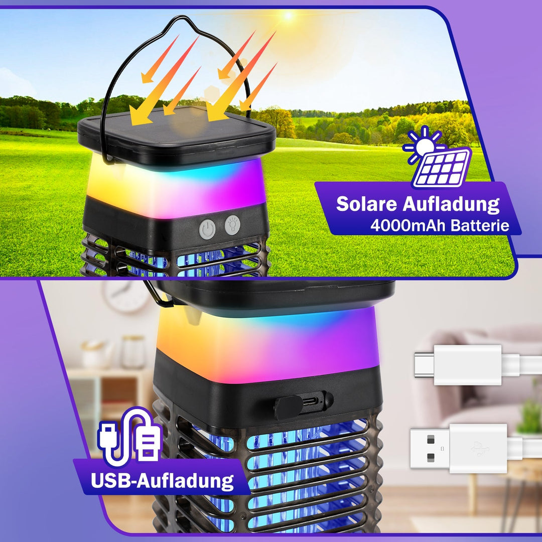 Solar Mosquito Repellent Lamp UV Light Mosquito Lamp RGB | Bowlift