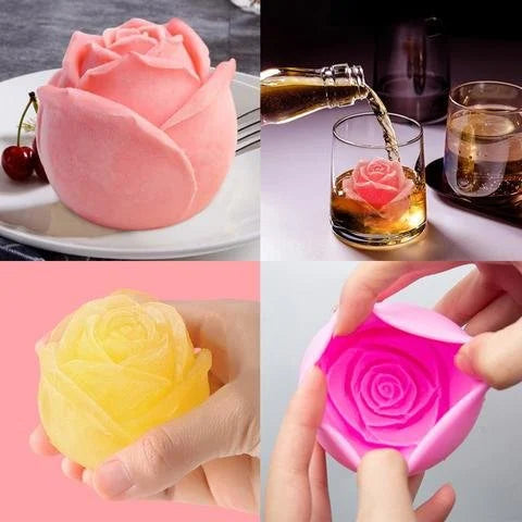 BowLift | 3D Silicone Rose Shape Ice Cube Mold