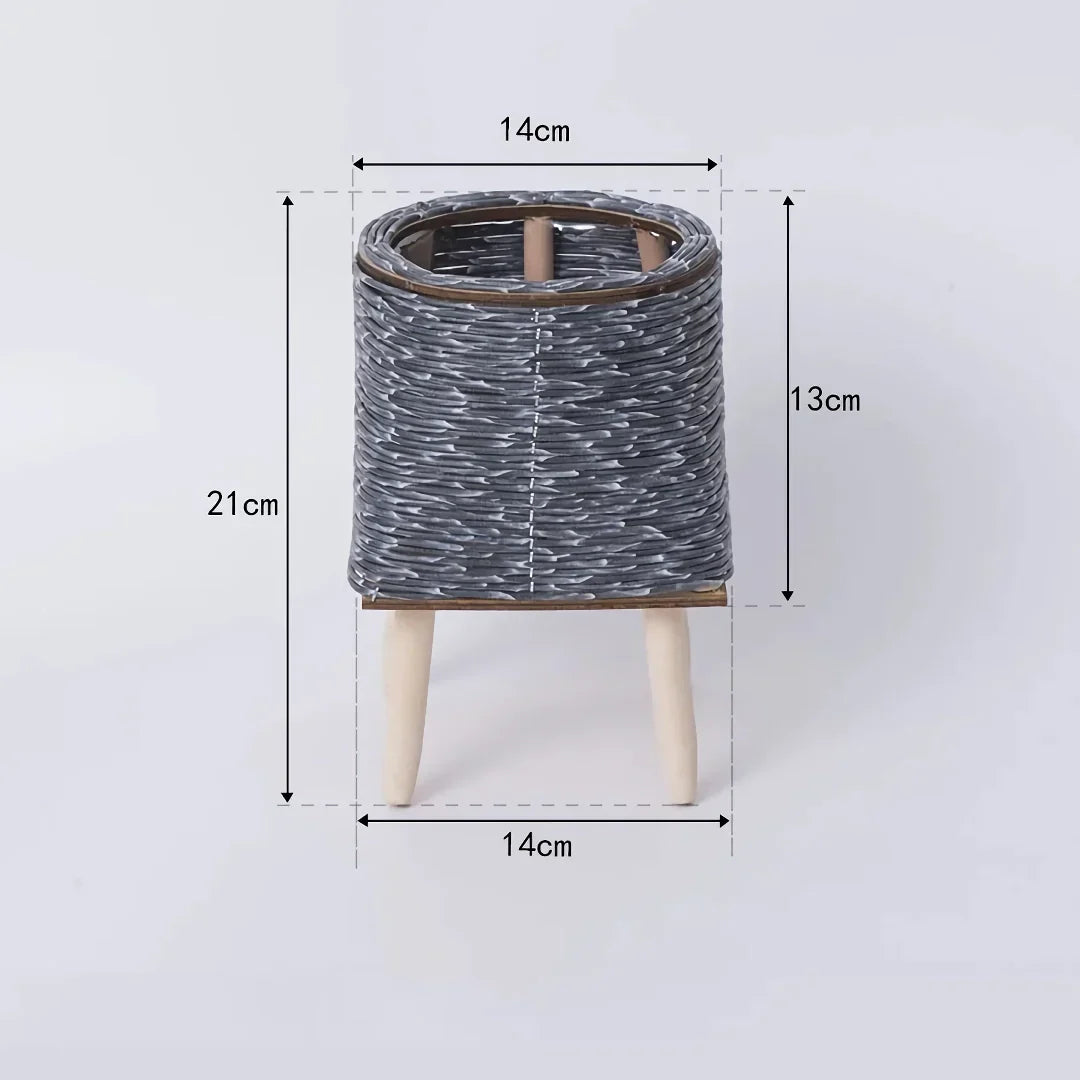 BowLift | Nordic Hand-Woven Imitation Rattan Flower Pot