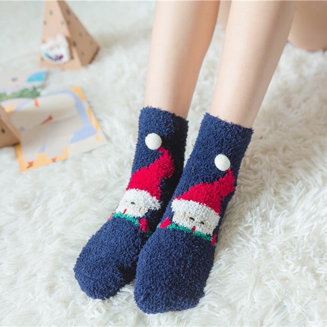 BowLift | Christmas socks in gift box design | Plush house & cuddle socks | Universal size